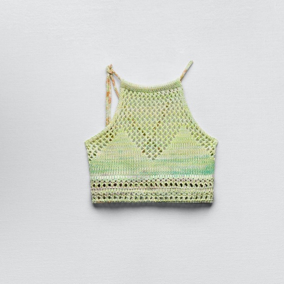 ZARA crochet KNIT TOP - Picture 10 of 11